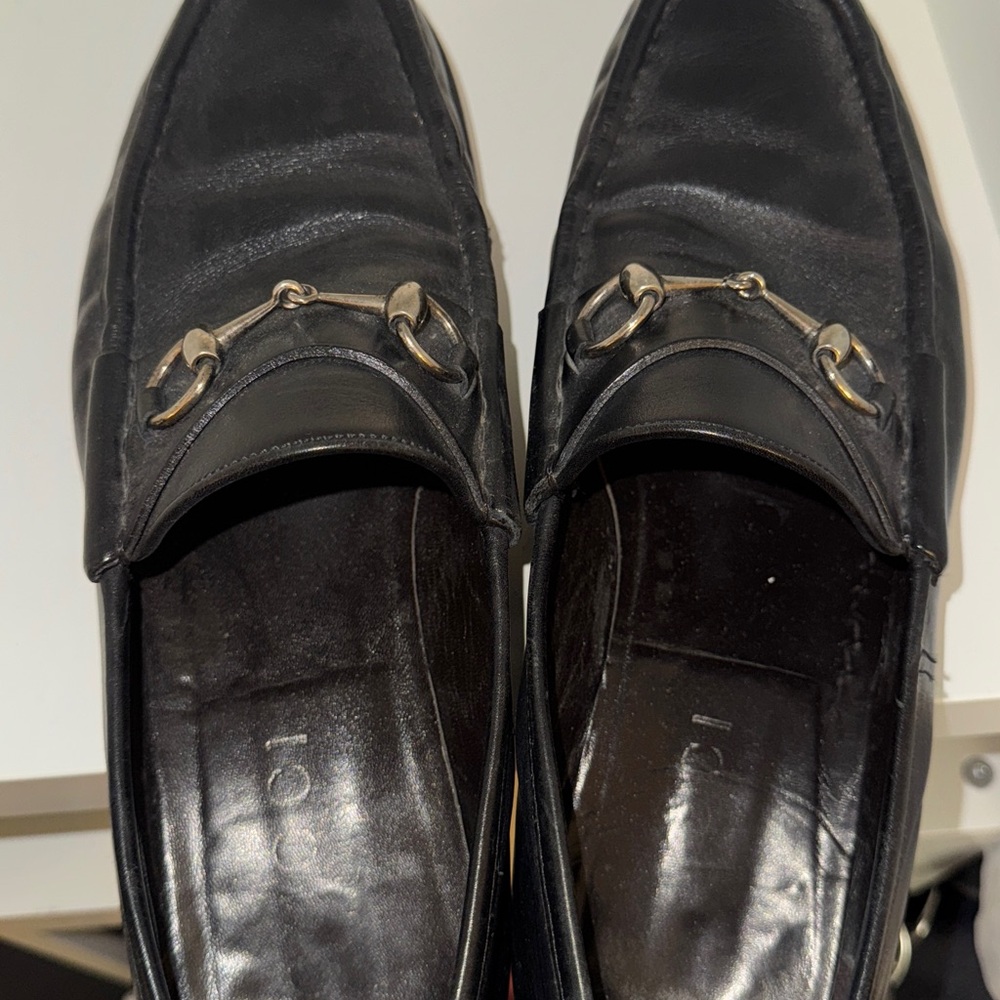 Gucci Men's Black Leather Loafers